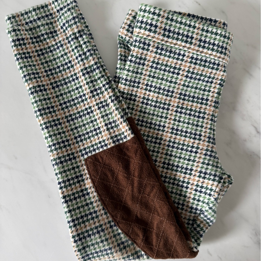 Janie and Jack Plaid Kids Bottoms with Brown Accents